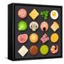 Food Icon Set-kolopach-Framed Stretched Canvas