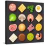 Food Icon Set-kolopach-Stretched Canvas