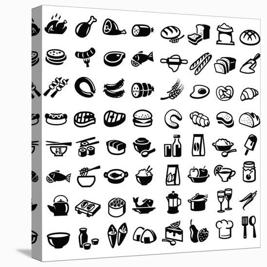Food Icons-bioraven-Stretched Canvas