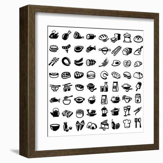 Food Icons-bioraven-Framed Art Print