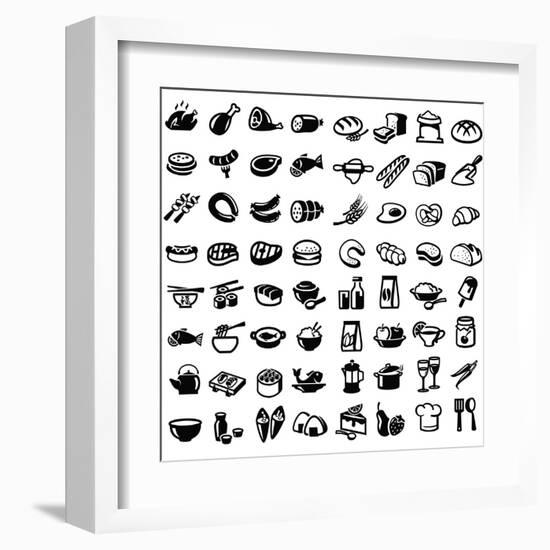 Food Icons-bioraven-Framed Art Print