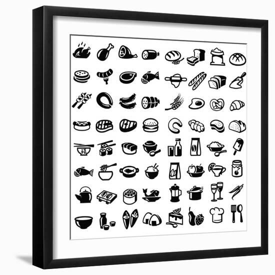 Food Icons-bioraven-Framed Art Print