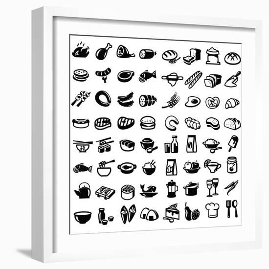 Food Icons-bioraven-Framed Art Print