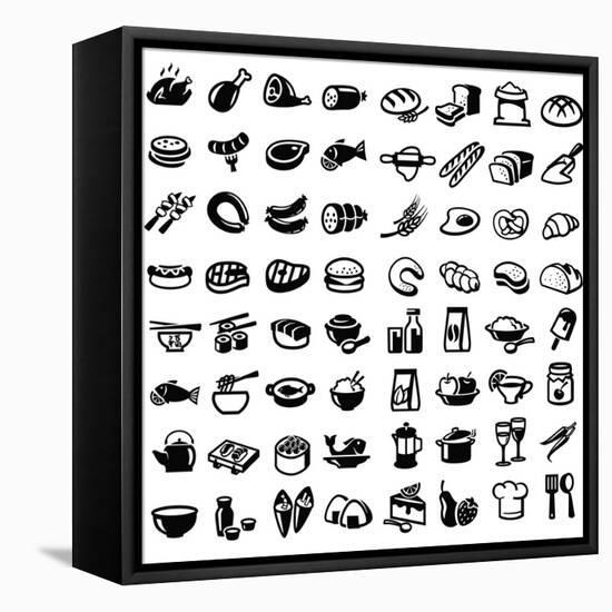 Food Icons-bioraven-Framed Stretched Canvas