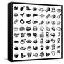 Food Icons-bioraven-Framed Stretched Canvas