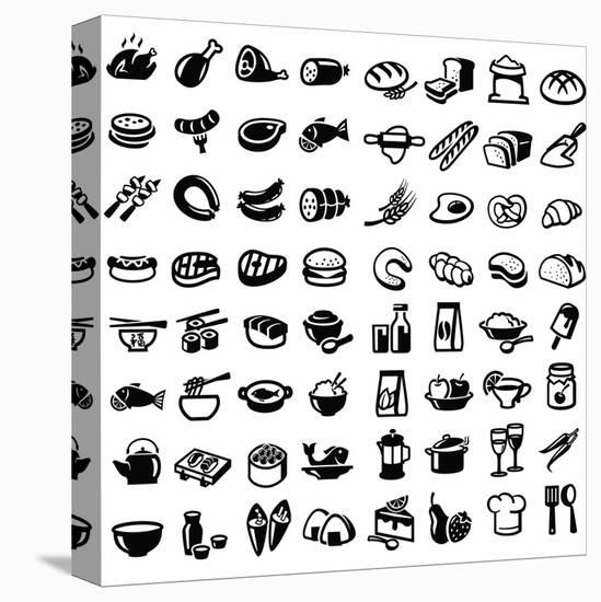 Food Icons-bioraven-Stretched Canvas