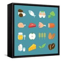Food Icons-kibsri-Framed Stretched Canvas