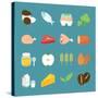 Food Icons-kibsri-Stretched Canvas