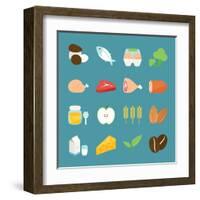 Food Icons-kibsri-Framed Art Print