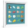 Food Icons-kibsri-Framed Art Print