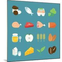 Food Icons-kibsri-Mounted Art Print