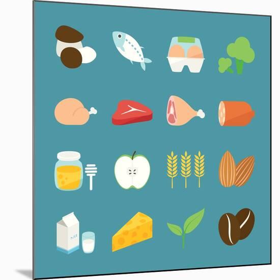 Food Icons-kibsri-Mounted Art Print