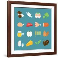 Food Icons-kibsri-Framed Art Print