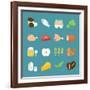 Food Icons-kibsri-Framed Art Print