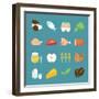 Food Icons-kibsri-Framed Art Print