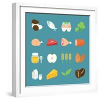 Food Icons-kibsri-Framed Art Print