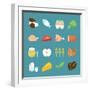 Food Icons-kibsri-Framed Art Print