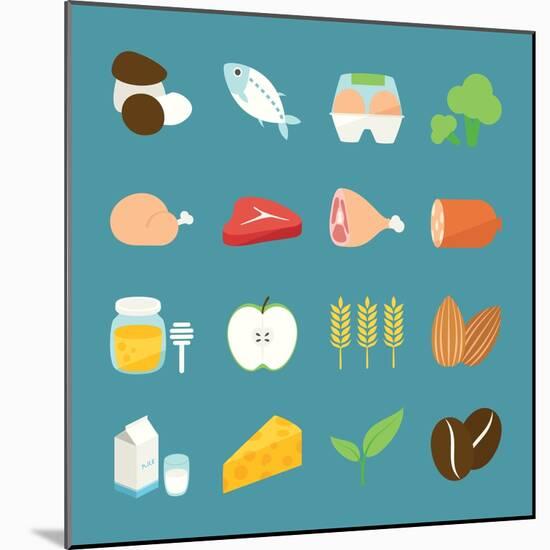 Food Icons-kibsri-Mounted Art Print