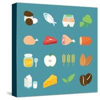 Food Icons-kibsri-Stretched Canvas