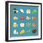 Food Icons-kibsri-Framed Premium Giclee Print