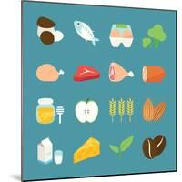 Food Icons-kibsri-Mounted Premium Giclee Print