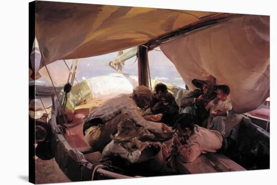 Food in the fishing boat, 1898, Oil on canvas, 180x 250 cm-Joaquin Sorolla-Stretched Canvas