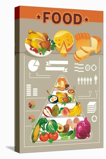 Food Info Graphic Elements-Aleksey Vl B.-Stretched Canvas