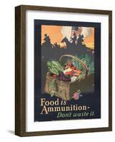 "Food is Ammunition--Don't Waste It", 1918-John E. Sheridan-Framed Giclee Print