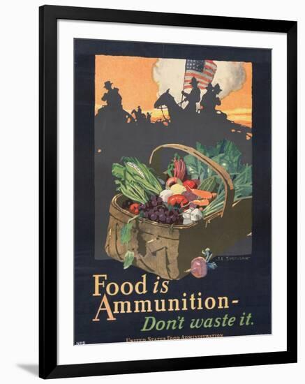 "Food is Ammunition--Don't Waste It", 1918-John E. Sheridan-Framed Giclee Print