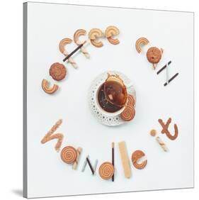 Food Lettering: Coffee Can Handle It-Dina Belenko-Stretched Canvas