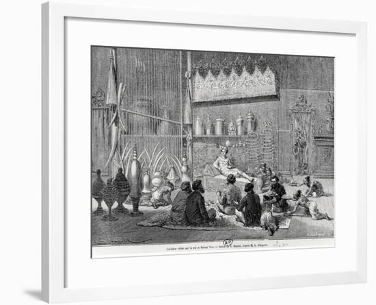 Food Offered by the King of Muong You, 1877-Louis Delaporte-Framed Giclee Print