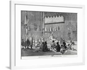 Food Offered by the King of Muong You, 1877-Louis Delaporte-Framed Giclee Print