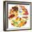 Food Pie Chart Illustration-andegro4ka-Framed Art Print