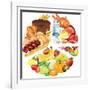 Food Pie Chart Illustration-andegro4ka-Framed Art Print