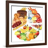 Food Pie Chart Illustration-andegro4ka-Framed Art Print