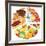 Food Pie Chart Illustration-andegro4ka-Framed Art Print