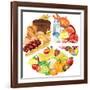 Food Pie Chart Illustration-andegro4ka-Framed Art Print