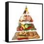 Food Pyramid-egal-Framed Stretched Canvas