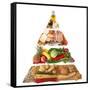 Food Pyramid-egal-Framed Stretched Canvas