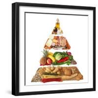 Food Pyramid-egal-Framed Art Print