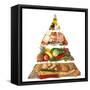 Food Pyramid-egal-Framed Stretched Canvas