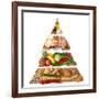 Food Pyramid-egal-Framed Art Print