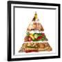 Food Pyramid-egal-Framed Art Print