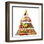 Food Pyramid-egal-Framed Art Print