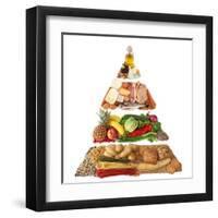 Food Pyramid-egal-Framed Art Print