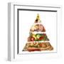 Food Pyramid-egal-Framed Art Print