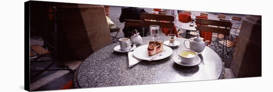 Food Served on a Table in a Restaurant, Stuttgart, Baden-Wurttemberg, Germany-null-Stretched Canvas