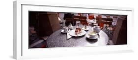 Food Served on a Table in a Restaurant, Stuttgart, Baden-Wurttemberg, Germany-null-Framed Photographic Print