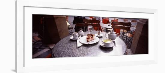 Food Served on a Table in a Restaurant, Stuttgart, Baden-Wurttemberg, Germany-null-Framed Photographic Print