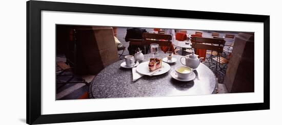 Food Served on a Table in a Restaurant, Stuttgart, Baden-Wurttemberg, Germany-null-Framed Photographic Print
